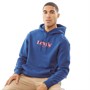 Levi's Męskie T3 Relaxed Graphic Bluza z Kapturem Ciemny Niebieski