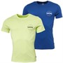 Levi's Mens Two Pack Crewneck Graphic T-Shirts Shadow Lime/Navy Peony