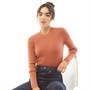 Levi's Dames Rib Trui met Ronde Hals Steenrood