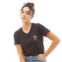 Levi's Womens Graphic Surf T-Shirt Flower Outline Caviar