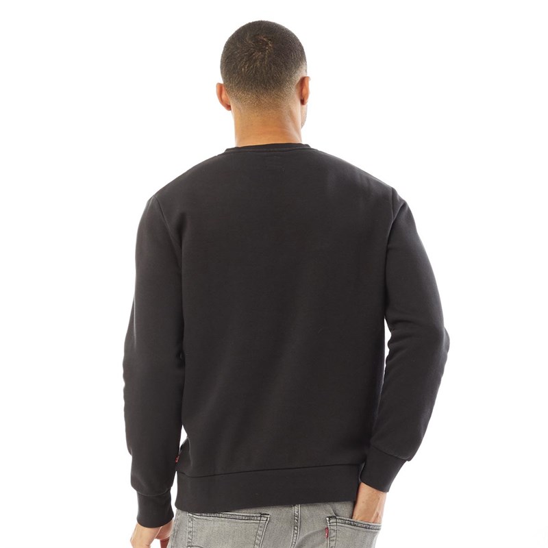Levi's Męskie T3 Graphic Bluzy Sportowe Czarny