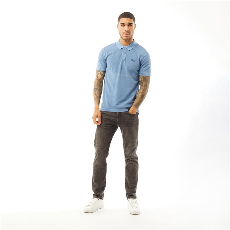 Levi's Męskie Authentic Logo Koszulki Polo Niebieski