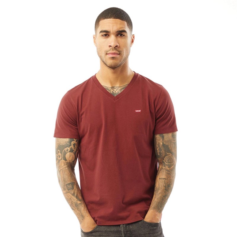 Levi's Mens Original Hm V Neck T-Shirt Port