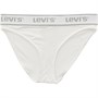 Levi's Womens Mid Rise High Cut Briefs Bright White