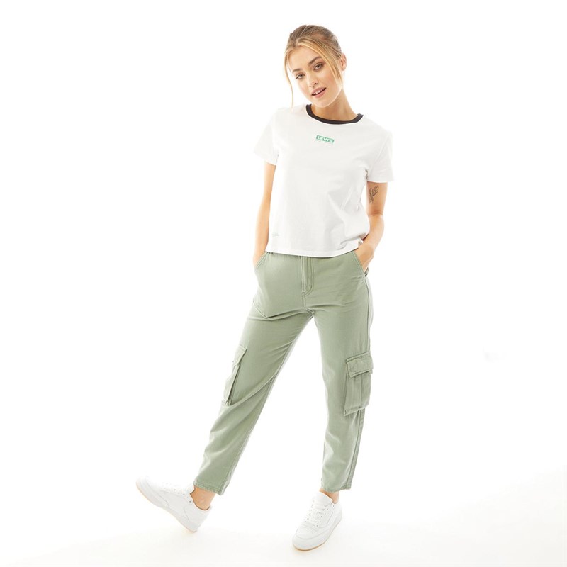 Levi's Damen Graphic Jordie T-Shirts Weiß