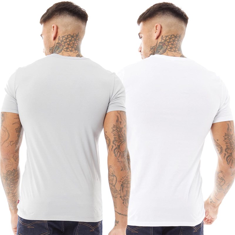 Levi's Heren Two Pack Graphic T-shirts Wit