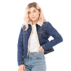 Veste Levi's Femme En Jean Bleu Détail Métal - Taille S