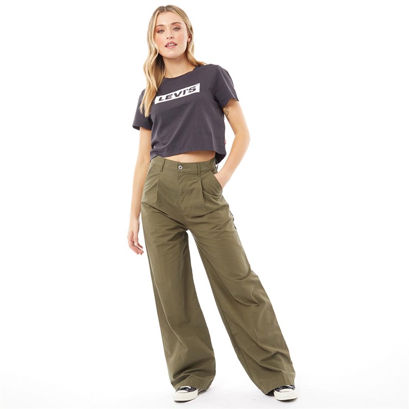 Levi's Womens Cropped Jordie T-Shirt Obsidian