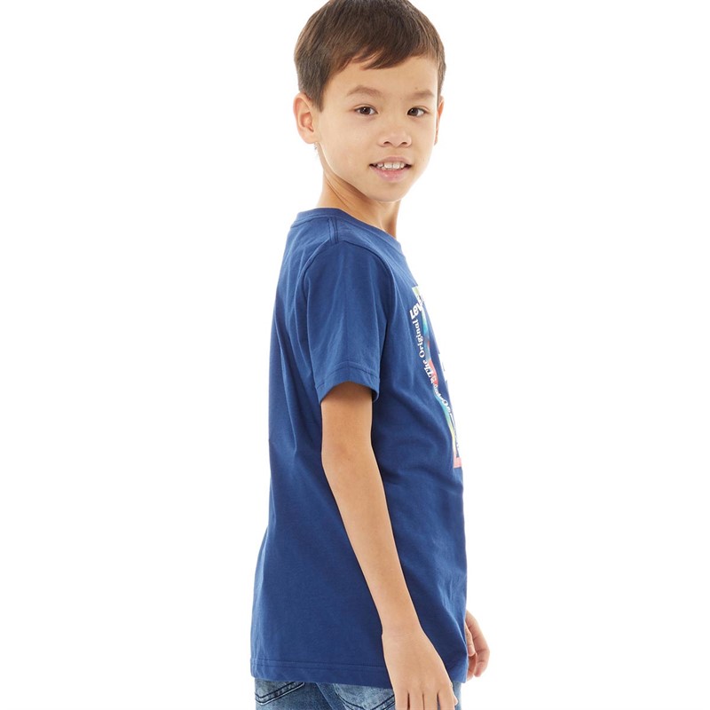 Levi's Boys Short Sleeve Graphic T-Shirt Estate Blue