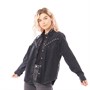 Levi's Dames Dori Western Blouse met Lange Mouwen Zwart Denim