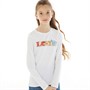 Levi's Meisjes Langarm Grafisch Top Wit