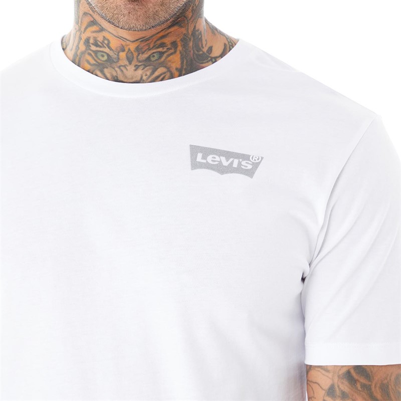 Levi's Mens Graphic Crewneck T-Shirt Lse Batwing Shine Lfc White +