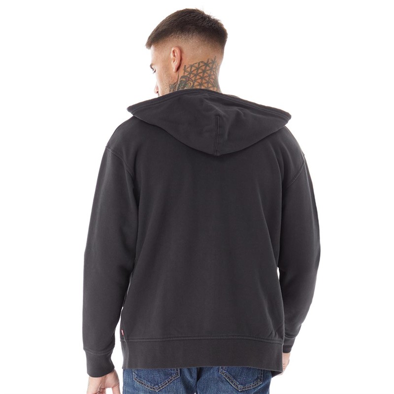 Buy Levi's Mens Relaxed Graphic Zip Up Hoodie Poster Zip Caviar