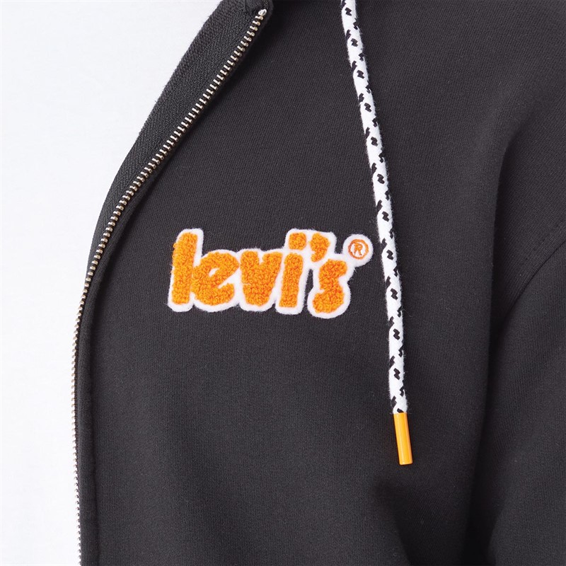 Buy Levi's Mens Relaxed Graphic Zip Up Hoodie Poster Zip Caviar