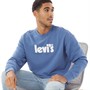 Levi's Mens Relaxed Graphic Sweatshirt Poster Crew Sunset Blue