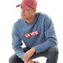 Levi's Mens Relaxed Graphic Sweatshirt Boxtab Crew Sunset Blue