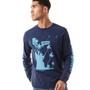 Levi's Herren Relaxed Graphic T-Shirts mit langem Arm. Dunkelblau