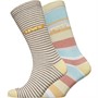 Levi's Mens Regular Cut Micro Stripe Two Pack Socks Mixed Colors