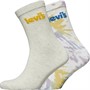 Levi's Mens Owl Tie Dye Short Cut Two Pack Socks Off White