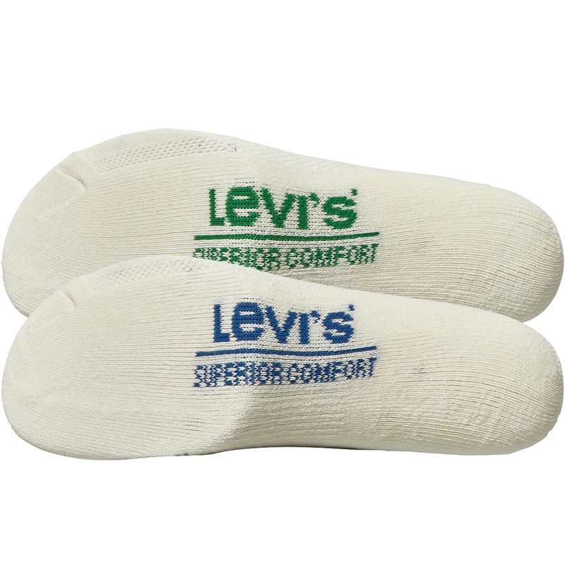 Levi's Mid Cut Logo Two Pack Socks Blue/Green
