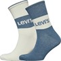 Levi's Mens Sustainable Regular Cut Two Pack Socks Blue/White