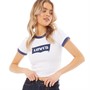Levi's Hauts Courts Graphic Ringer Mini Femme Blanc