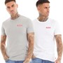Levi's Mens Two Pack Crew Neck T-Shirts White Midtone Heather