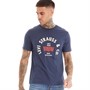Levi's Mens Graphic Crew Neck T-Shirt LSE Varsity Circle Egret Red Dress Blues