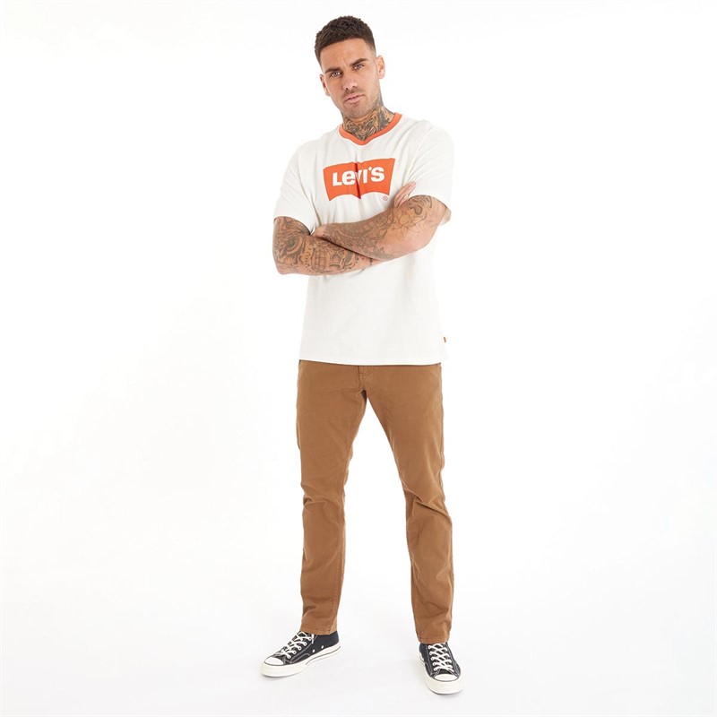 Levi's Heren T-shirts Wit