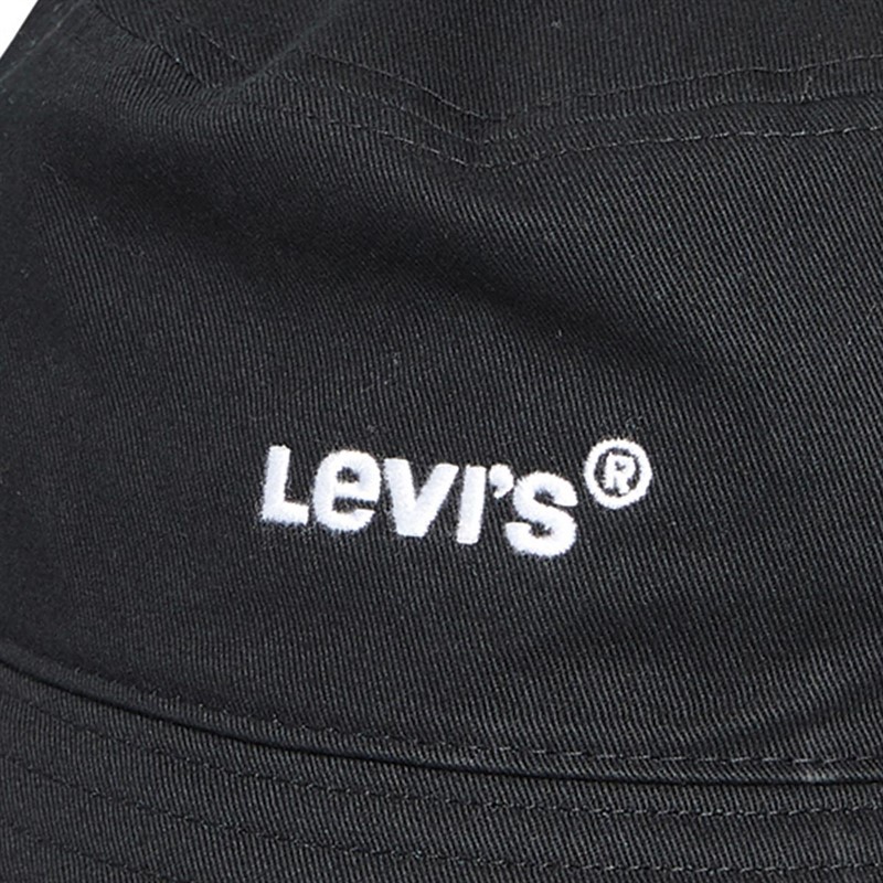Levi's Mens Wordmark Bucket Hat Regular Black