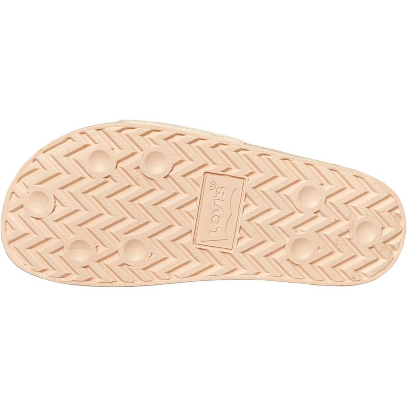 Levi's Womens June Stamp S Sliders Light Pink