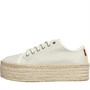 Levi's Womens Tijuana 2.0 Espadrille Platform Canvas Pumps Light Beige