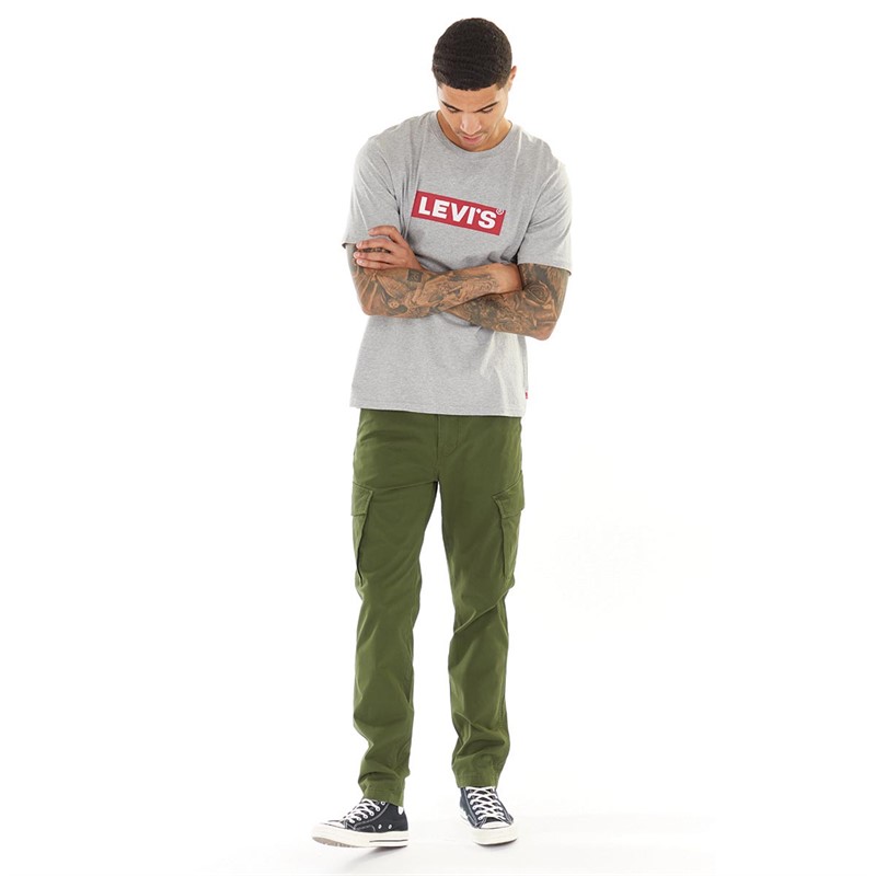 Levi's Mens Relaxed Fit T-Shirt SSNL Boxtab Medium Heather Grey