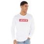Levi's Mens Relaxed Fit Long Sleeve Top Boxtab White