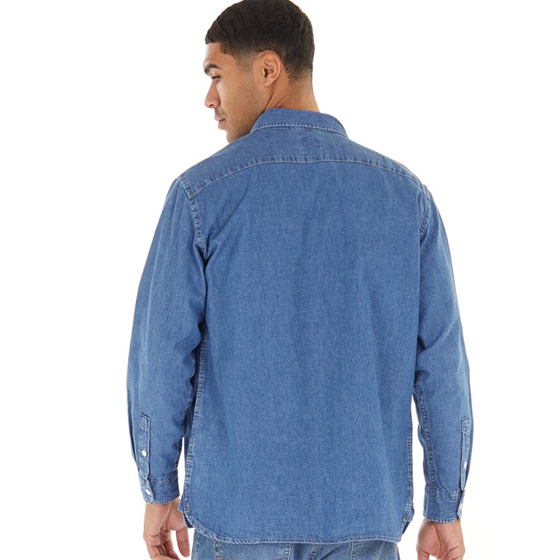 levi's mens denim shirts long sleeve