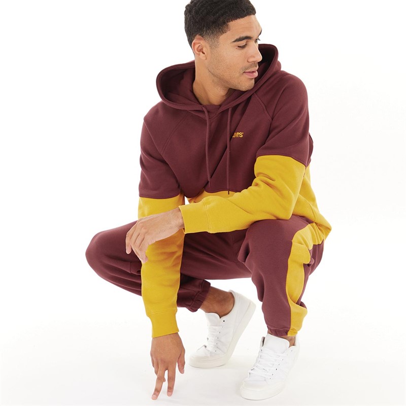 Levi's Mens Varsity Hoodie Port/Nugget Gold