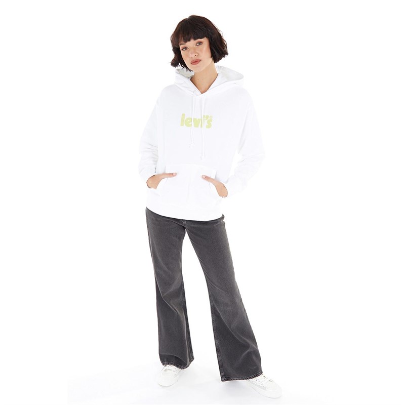 Levi's Womens Graphic Standard Hoodie Bright White