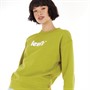 Levi's Womens Graphic Standard Crew Neck Sweatshirt Split Pea