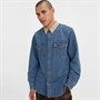 Levi's Heren Overhemden met lange mouwen Blauw