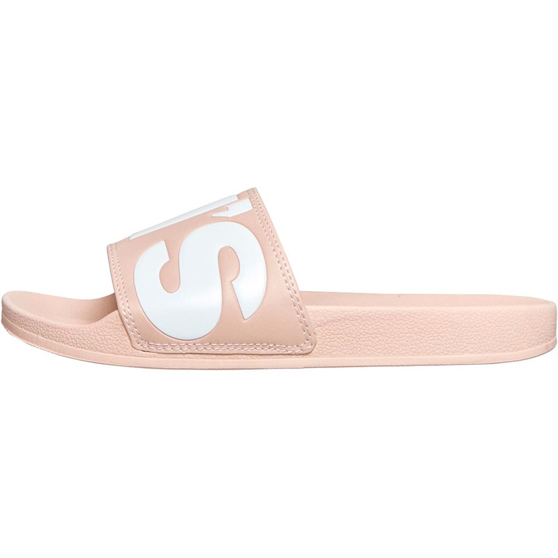 Levi's Womens June L S Sliders Light Pink