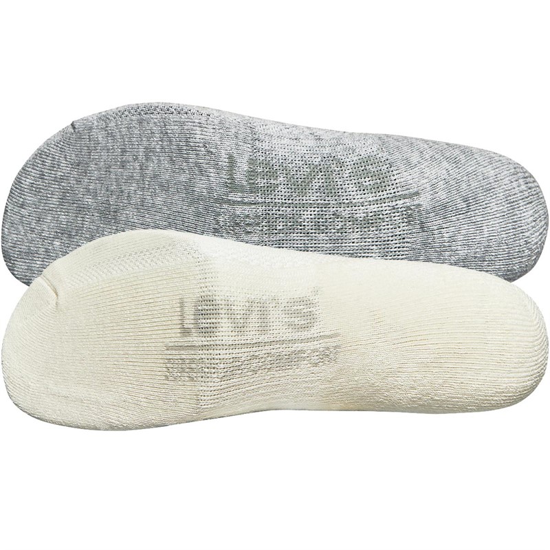 Levi's Mens Tonal Logo Regular Cut Two Pack Socks Marshmellow/Light Grey Melange