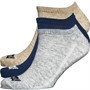 Levi's Mens Low Cut Batwing Logo Three Pack Socks Beige Combo