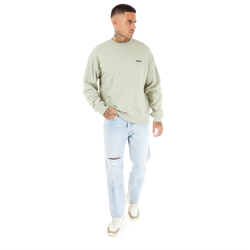 Levi's Mens Red Tab Relaxed Fit Sweatshirt Seagrass