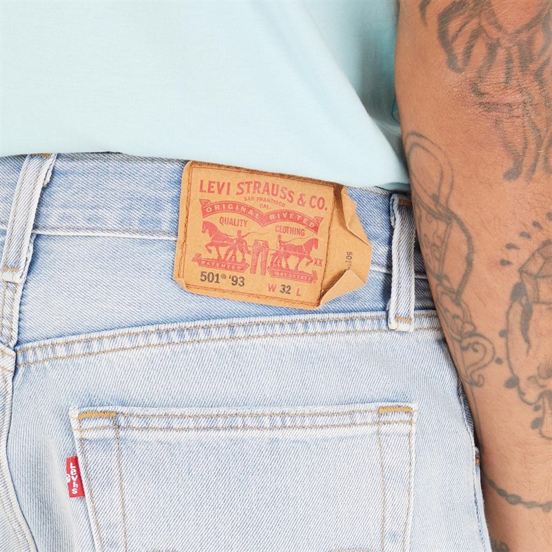 Levi's Mens 501 '93 Shorts Z1362 Light Indigo Destructed