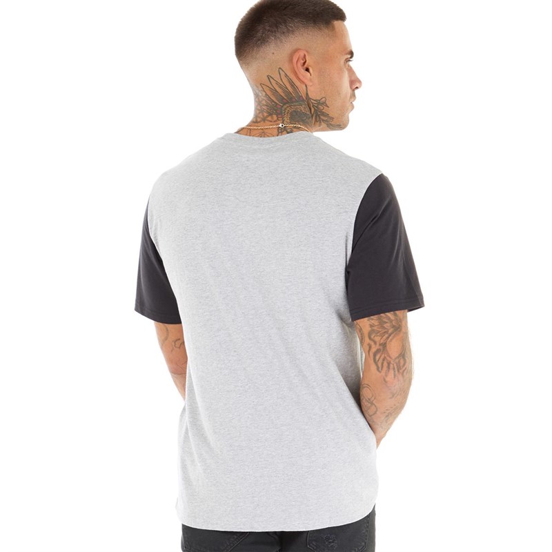 Levi's Mens Relaxed Fit T-Shirt Color Block Grey Marl