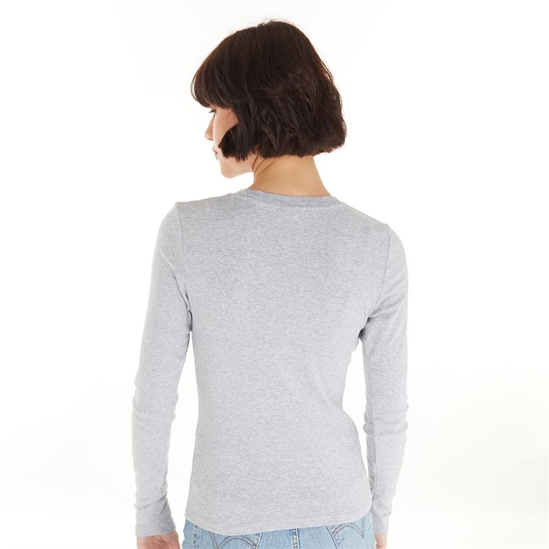 Women's Long-sleeve T-shirt with charm necklace print | Grey
