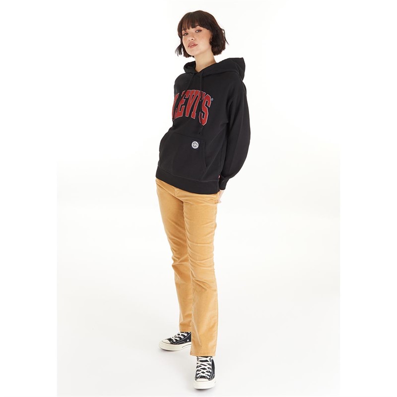Levi's Womens Graphic Standard Fit Hoodie Caviar