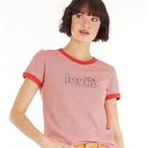 Levi's Womens Perfect Ringer T-Shirt Flame Scarlet