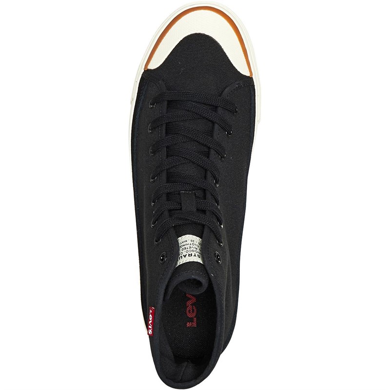 Levi's Mens Square High Hi Top Trainers Regular Black