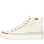 Levi's Mens Square High Hi Top Trainers Ecru